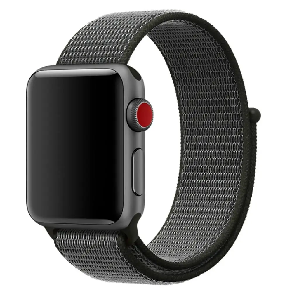 Ремешок для наручных часов Apple Watch 4 5 3/2/1 38 мм 42 мм 62new цветовый нейлоновый из мягкой дышащей ткани сменный ремешок петли для наручных часов iwatch серии 4 40 мм 44 мм - Band Color: 12SGLS