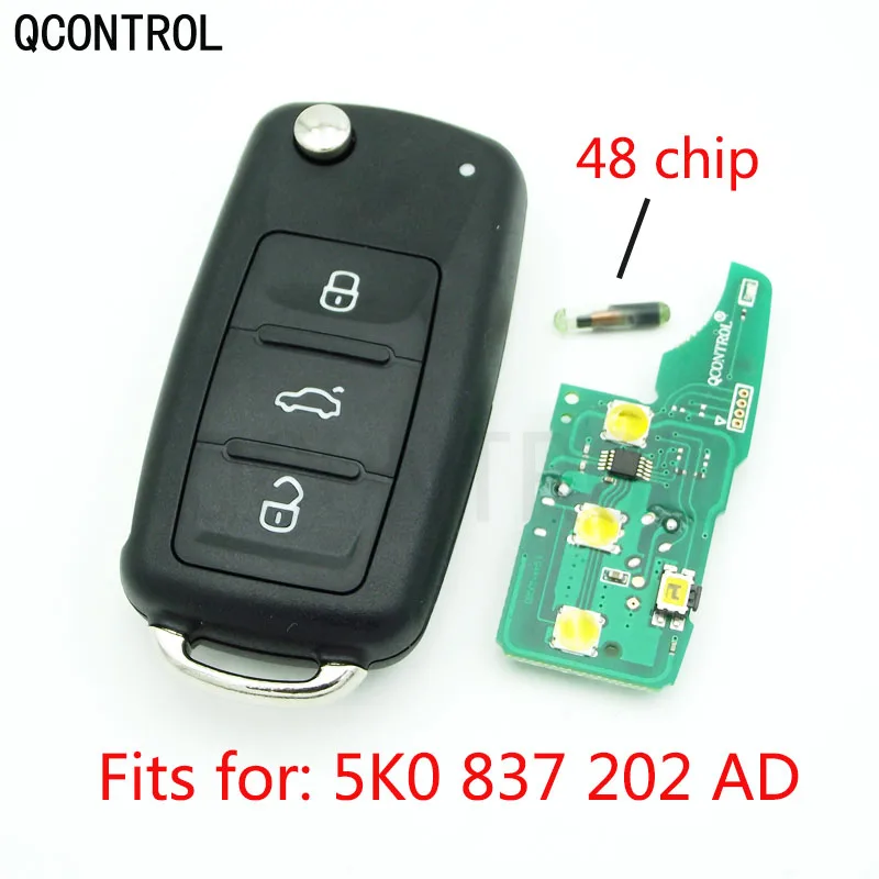 Дистанционный ключ QCONTROL 3 BTCar 433 МГц для VW/VOLKSWAGEN Beetle/Caddy/Eos/Golf/Jetta/Polo/Scirocco/Tiguan/Touran/UP 5K0