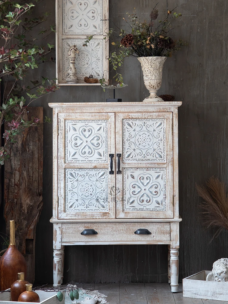 Входной шкаф из массива дерева винтажной гравюры, потертого придания, буфета кровати и завтрака, декорации для гостиной и спальни, шкаф-хранилища.