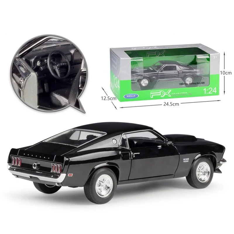 Модель литая автомобиля Welly 1:36 1967 Mustang Boss 429|Наземный транспорт| |