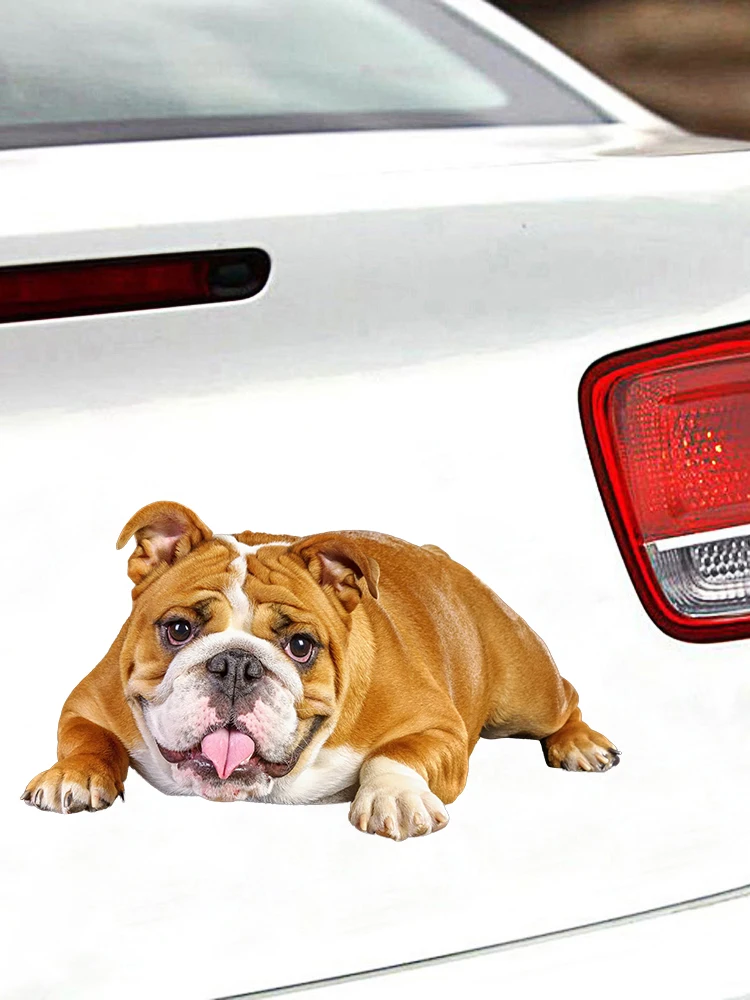 CK20910# Various Sizes Self-adhesive Decal English Bulldog V4 Car Sticker Waterproof Auto Decors on Bumper Rear Window Laptop - купить по
