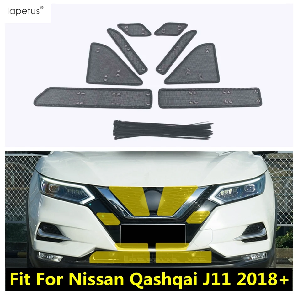 

Car Middle Insect Screening Mesh Front Grille Insert Net Anti-mosquito Dust Accessories For Nissan Qashqai J11 2018 2019 2020