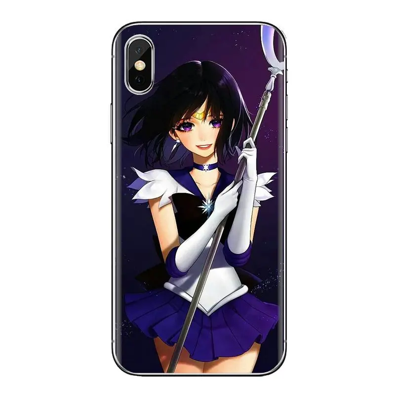 For Samsung Galaxy S3 S4 S5 Mini S6 S7 Edge S8 S9 S10 Plus Note 3 4 5 8 9 Sailor Saturn Moon Japan Girls Soft Transparent Covers |