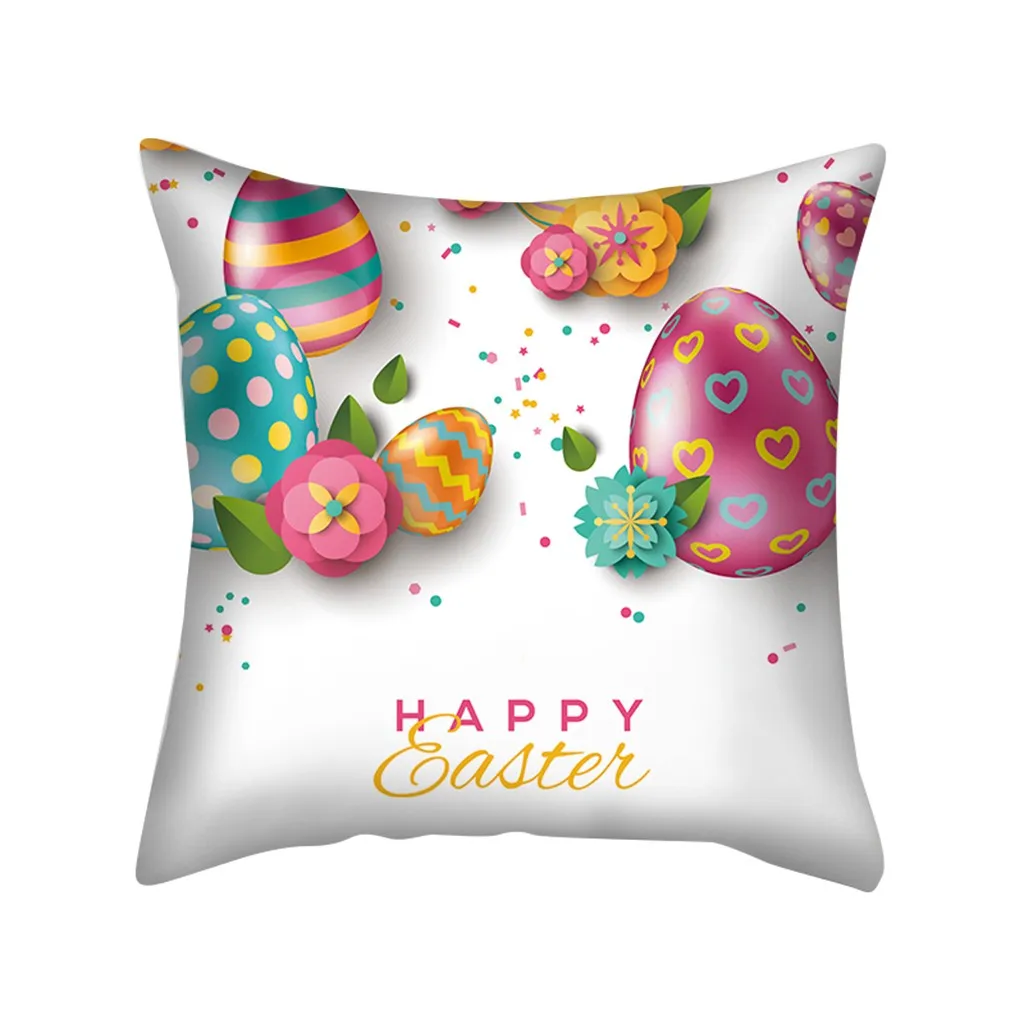 Cushion Cover Easter Pattern Geometric Print Soft Pillowcase Festive Atmospher Decorative Pillows 2020 Hot Sale | Дом и сад
