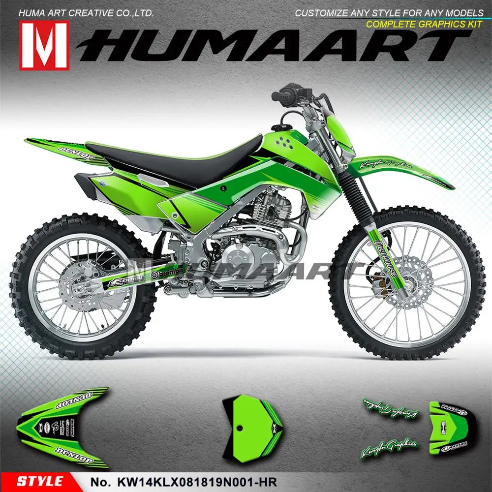 Пользовательский Графический Набор наклеек huпера MX для KLX140 2008 2009 2010 2011 2012 2013 2014 2015
