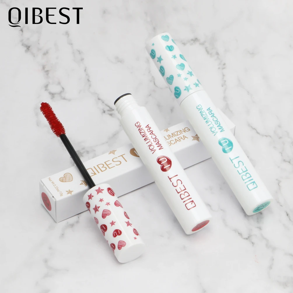 Цветная тушь для ресниц QIBEST косметика 3D красочная удлинение густые глаза макияж