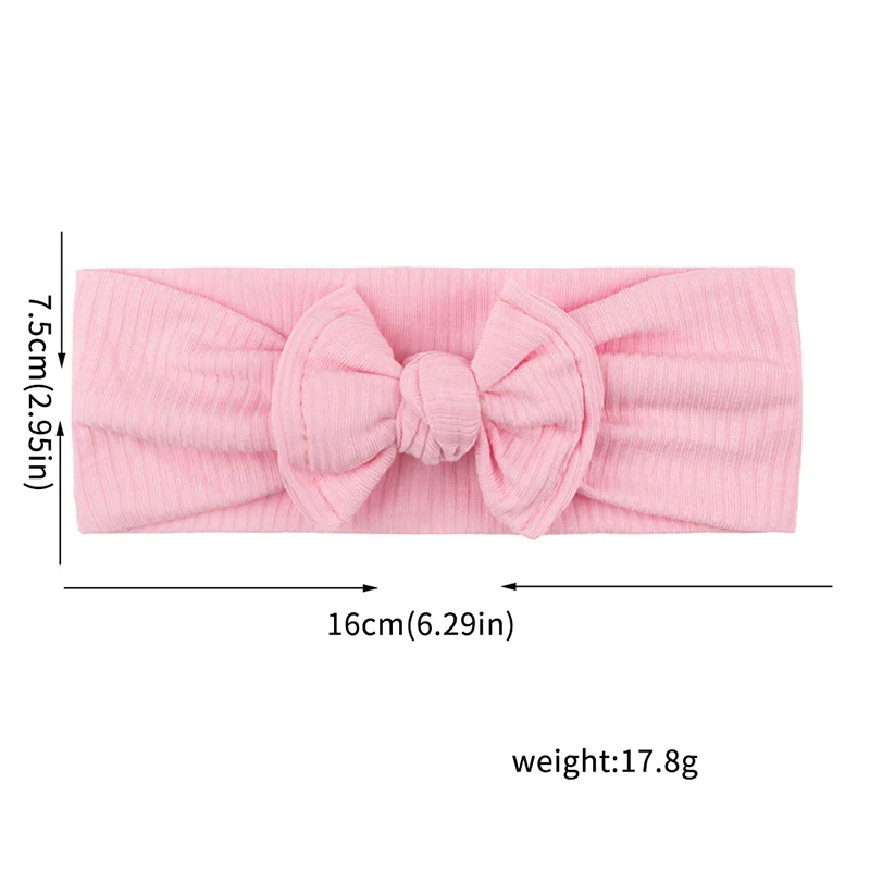 

3Pcs/Set New Cute Bowknot Baby Girl Headband For Newborn Hair Bands Soft Solid Colir Infant Toddler Turban Baby Hair Accessories