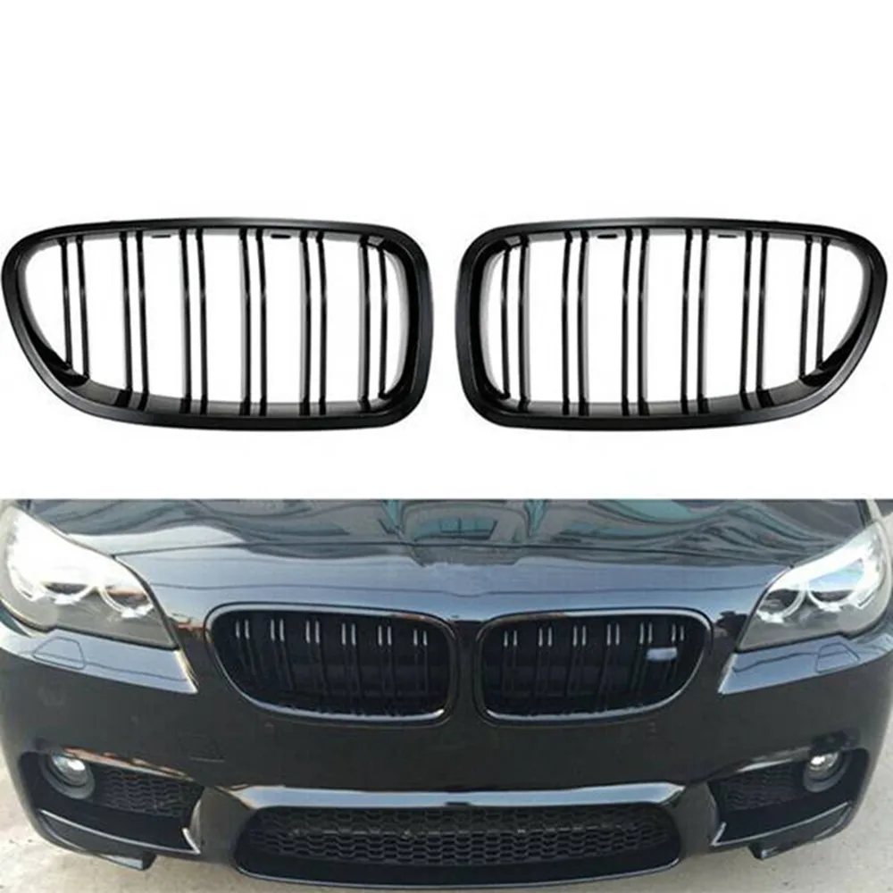 2021 New 2Pcs Grill Grille Gloss Black Kidney Sport for BMW 5 Series F10 F18 520 523 525 530 Modified in the net High Quality 2021 New 2Pcs Grill Grille Gloss Black Kidney Sport for BMW 5 Series F10 F18 520 523 525 530 Modified in the net High Quality