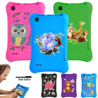 anti fall anti slip tablet case for amazon fire 7 579th gen 7 inch kids eva soft shell tablet case with cartoon pattern