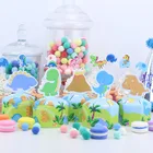 Новая Подарочная коробка с изображением динозавра, коробка для конфет, коробка для кексов, украшения для детей на день рождения и вечеринку