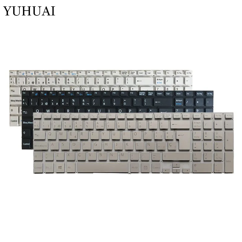 

New Spanish Laptop Keyboard for SONY Vaio SVF152 SVF153 SVF1541 SVF1521K1EB svf1521p1r SVF152C29M SVF1521V6E white/black/silver