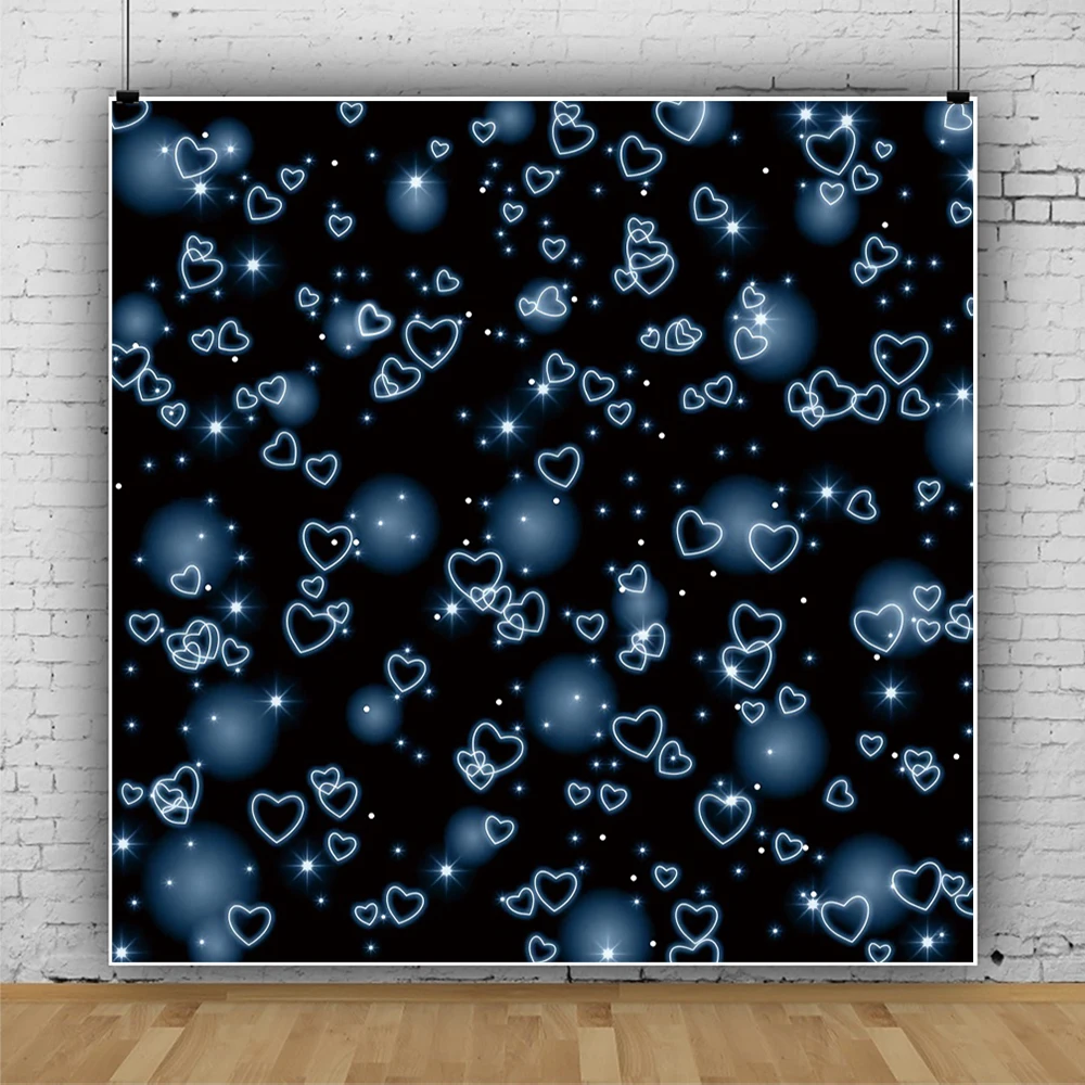 

Фотофон для студийной фотосъемки с синими блестками на День святого Валентина