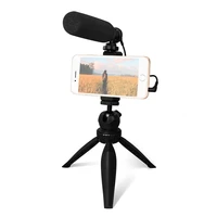 noise cancelling light weight portable tripod with mobile phone for desktop broadcasting microphone kit