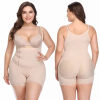 full body shaping underwear slimming women tummy shaper breathable shapewear plus size zipper waist trainer bodysuit corset faja