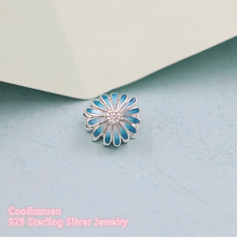 Весенние 100% стерлингового серебра 925 пробы синее и розовое золото подвесные