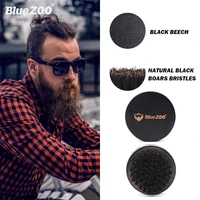 blue zoo handmade beard brush boar bristles mustache natural wood comb mini grooming kit men beards mustache care
