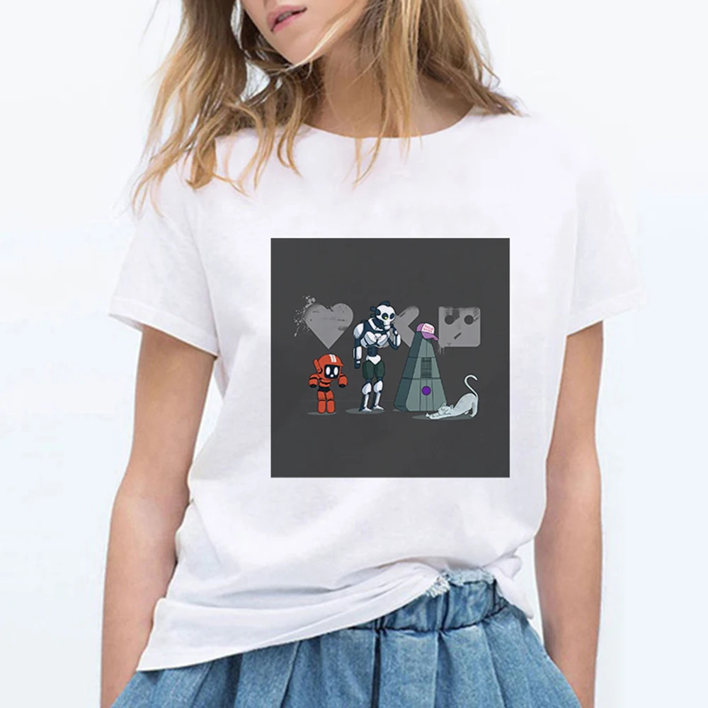 

Love Death Robots T Shirts Women High Quality Tee Shirt Femme Vogue Kawaii Vintage Oversize Harajuku Women's Fashion T-shirt