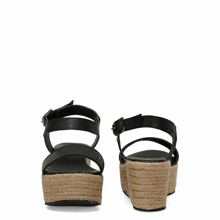 

Women Sandals Nine West Valley Black Women'S Wedge Heeled Sandals