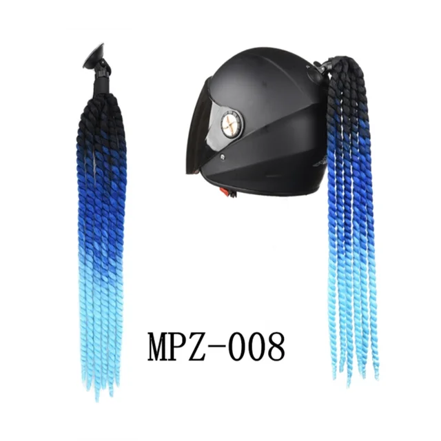 Motorcycle Helmet Dreadlocks Ponytail Dirty Braid Motocross Bicycle Helmet Punk Hair Decoration Accessories Universal Woman 4