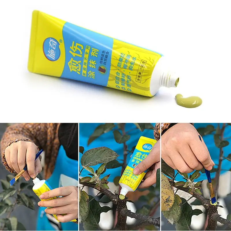 

100g Tree Wound Bonsai Cut Paste Smear Agent Pruning Compound Sealer with Brush