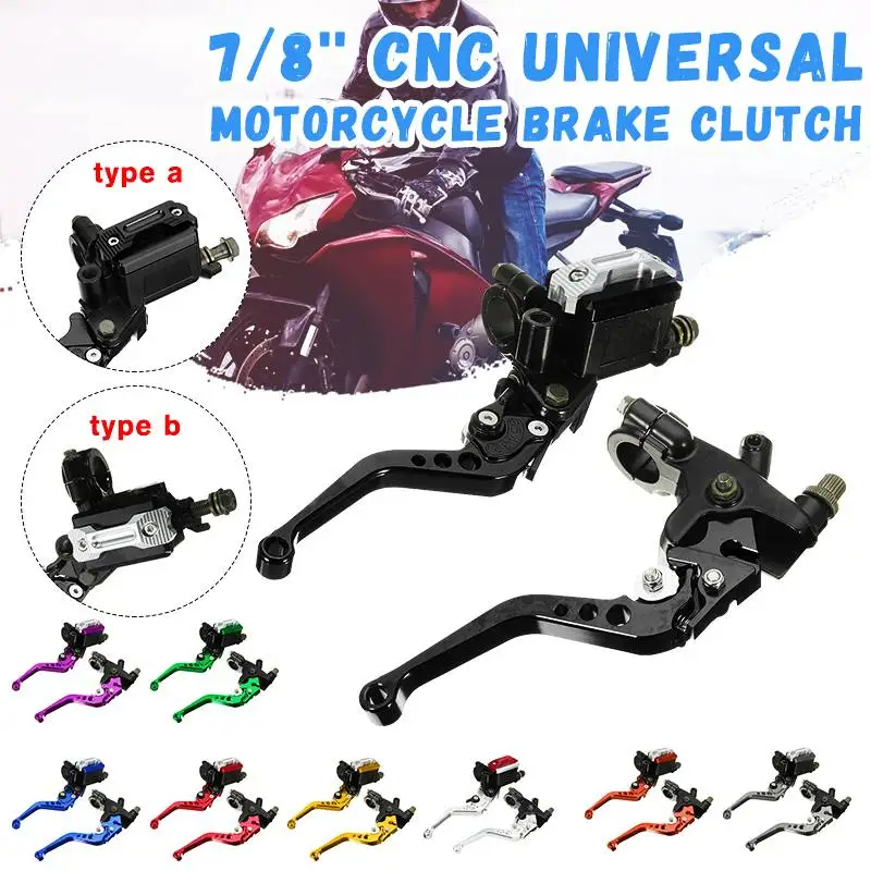 

7/8'' 22mm Universal Motorcycle Brake Clutch Master Cylinder Lever Reservoir For Honda/Yamaha/Suzuki Dirt Pit Bike Scooter