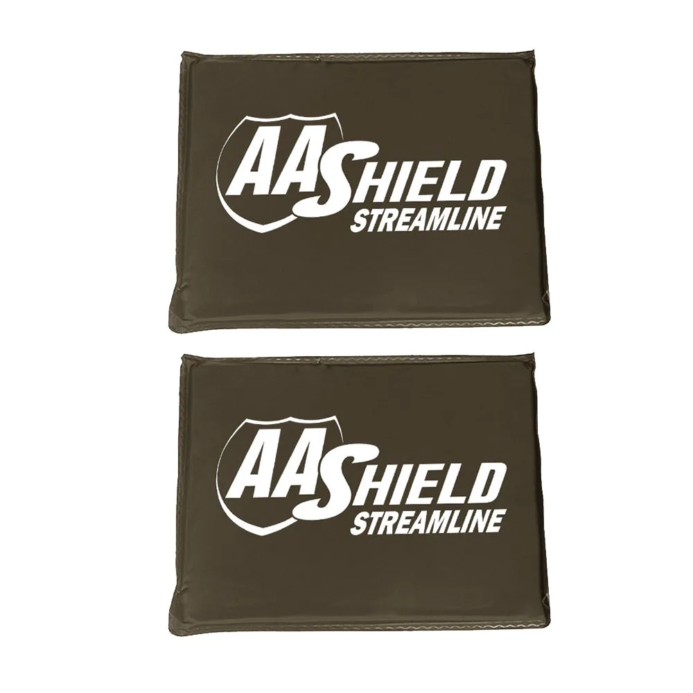 

AA Shield Streamline Bulletproof Soft Panel Body Armor Inserts Plate UHMWPE Core Self Defense Ballistic NIJ IIIA 3A 8x10 Pair