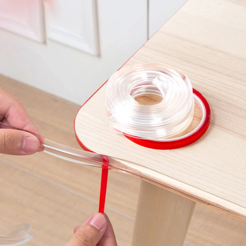 

Infant Baby Safety Corner Protection Strip Guards 1m Transparent Table Edge Furniture Corner Protectors Soft PVC Bumper
