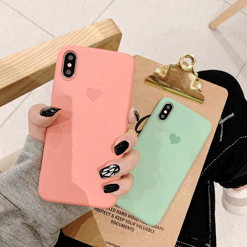 Для iphone 7 8X11 Pro Max чехол для iphone 6 S 6s XS чехол для Max XR для iphone 7 8 Plus чехол мягкий милый розовый чехол с сердцем для девочек