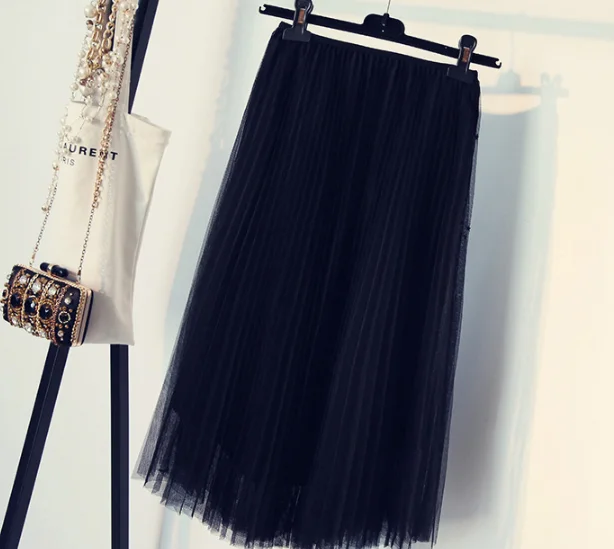 Женская фатиновая Юбка До Колена с блестками и звездами Милая юбка-пачка в стиле