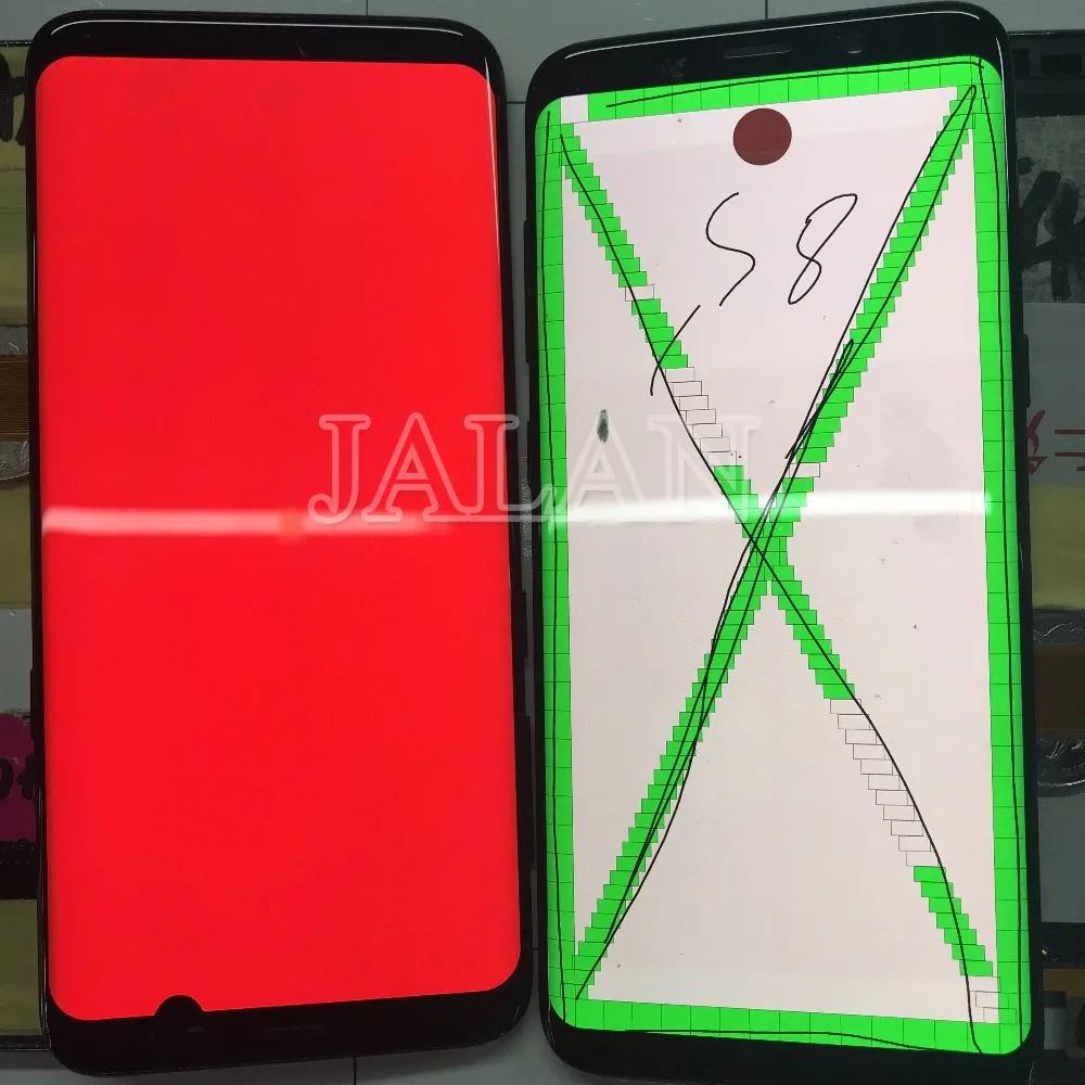 Пятно ЖК экран с рамкой для телефона Galaxy S8 S20 сенсорный хорошо работать в черный