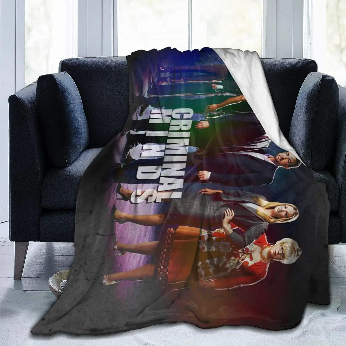 

Criminal Minds Blanket 3D Print Anti-Pilling Flannel Throw Blanket for Home Sofa Couch