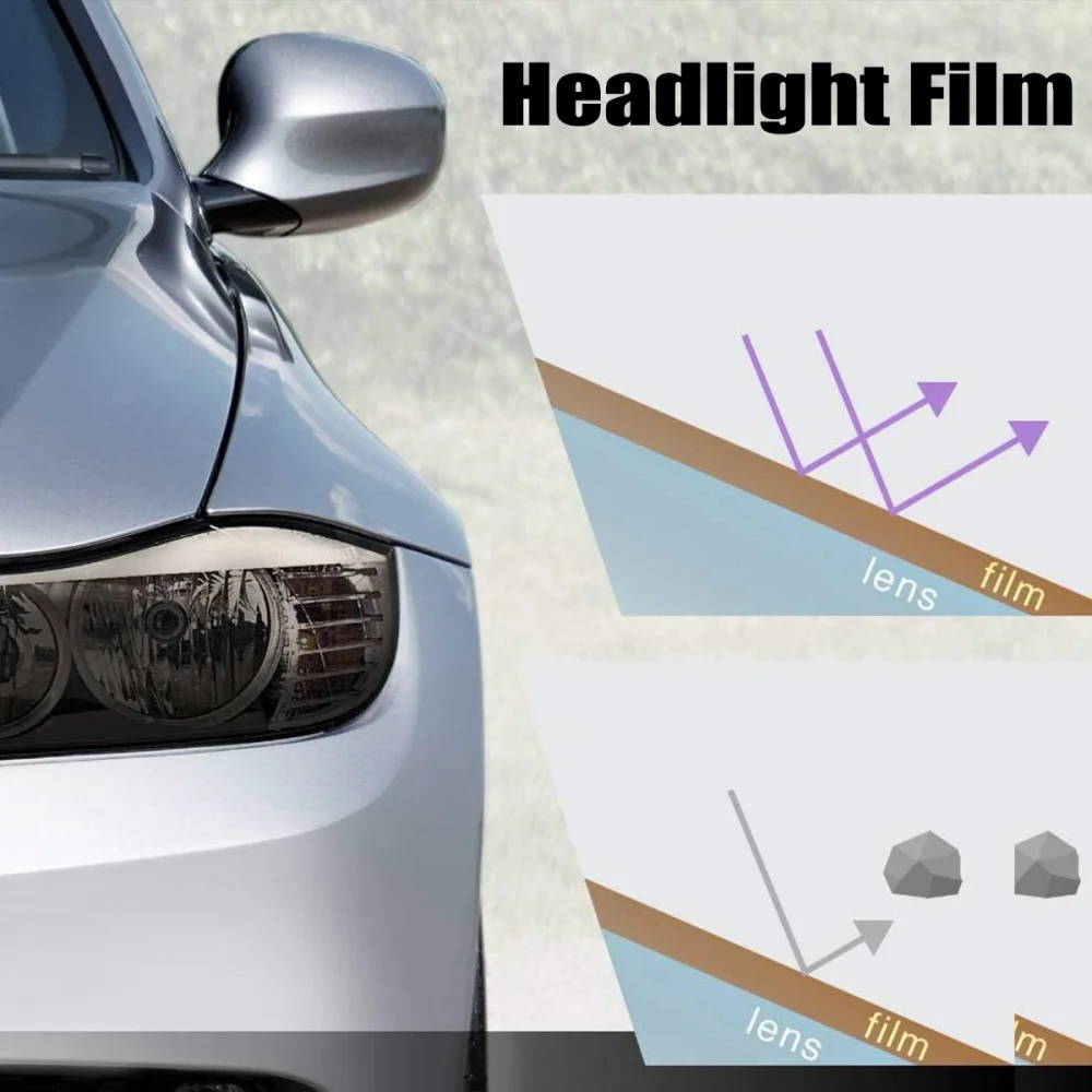 

Self Adhesive Headlights Tail Lights Fog Lights Tint Vinyl Film Decorative Film