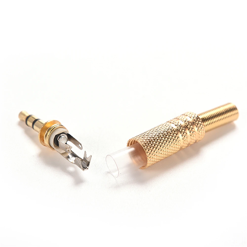 

3.5mm Stereo Audio Jack Plug Mini 1/ 8Inch Jack Plug Headphone Male Plug Coax Cable Audio Adapter Connector Soldering 5PCS