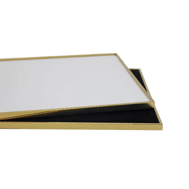 

Stainless Steel Jewelry Tray Display Jewelry Flannel Tray Golden Shiny Jewelry Tray