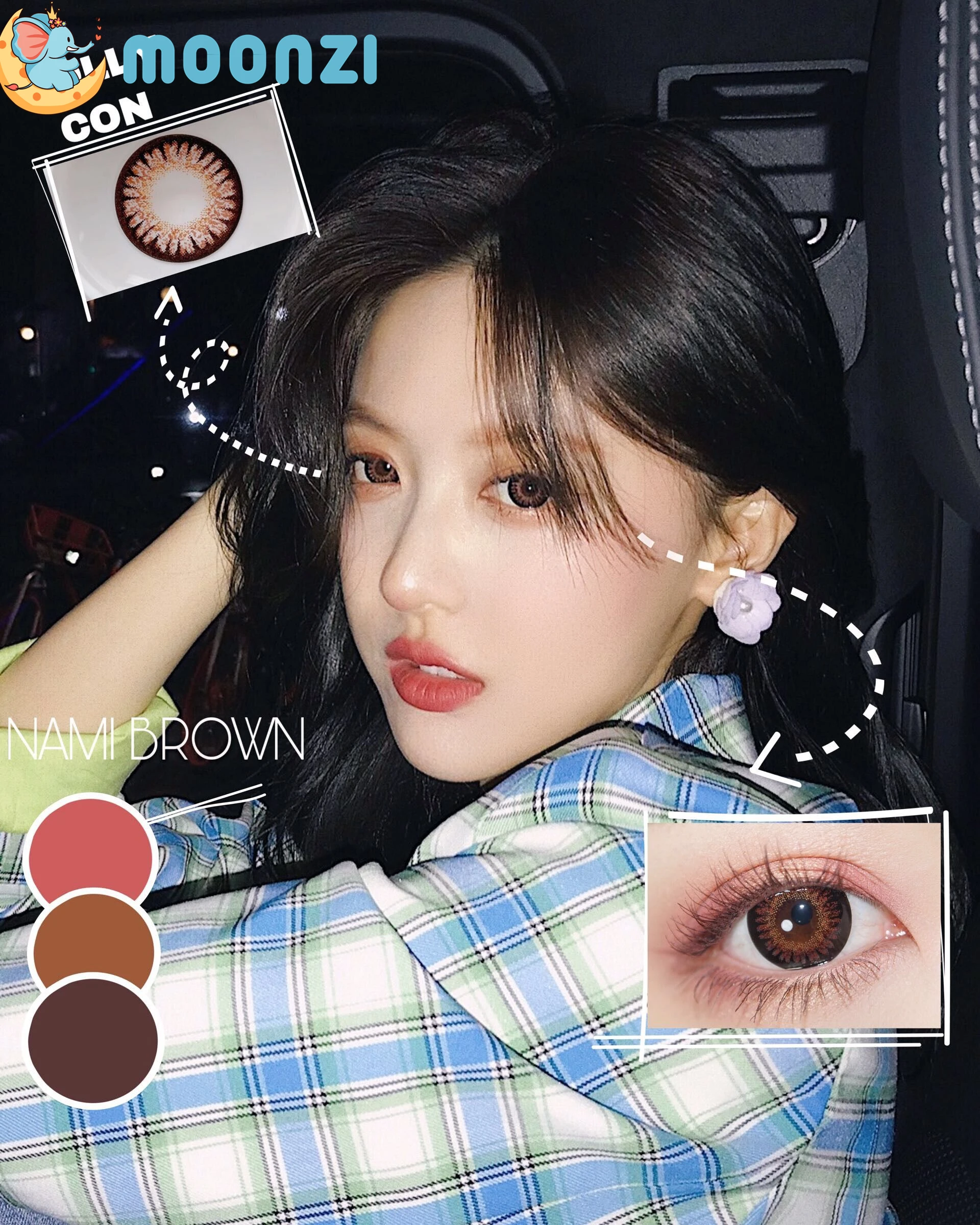 moonzi natural contact lens cherry red big beautiful pupil colored contact lenses for eyes yearly 2pcspair myopia prescription free global shipping