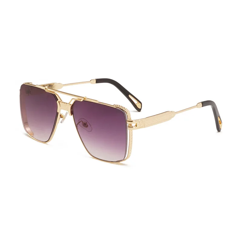 

New Trendy Oversize Maybach Sunglasses Women Luxury Fashion Gradient Rimless Shaded Big Metal Frame Square Sun Glasses Men Uv400
