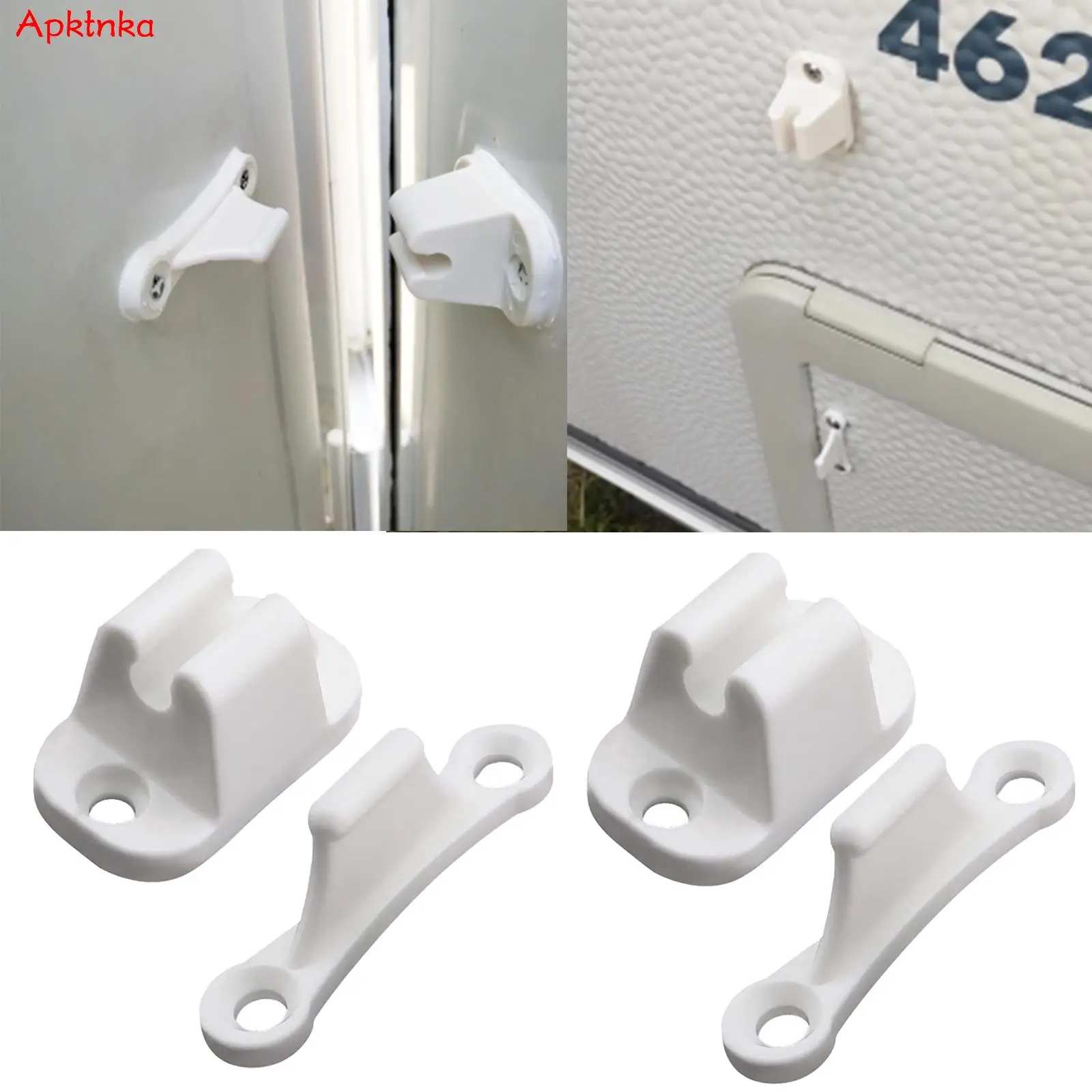 

2pcs Camper Door Retainer Catch Caravan Motorhomes Boat RV Stopper Clip Stay Holder Latch RV Motorhome Boat Replacement Parts