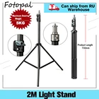 FotoPal 2 м светильник стоячий штатив для камеры видео с 14 винтовой подшипник головки Вес 5 килограммовая сумка для Камера Studio большими параболическими углами софтбокс Отражатель светильник Инж