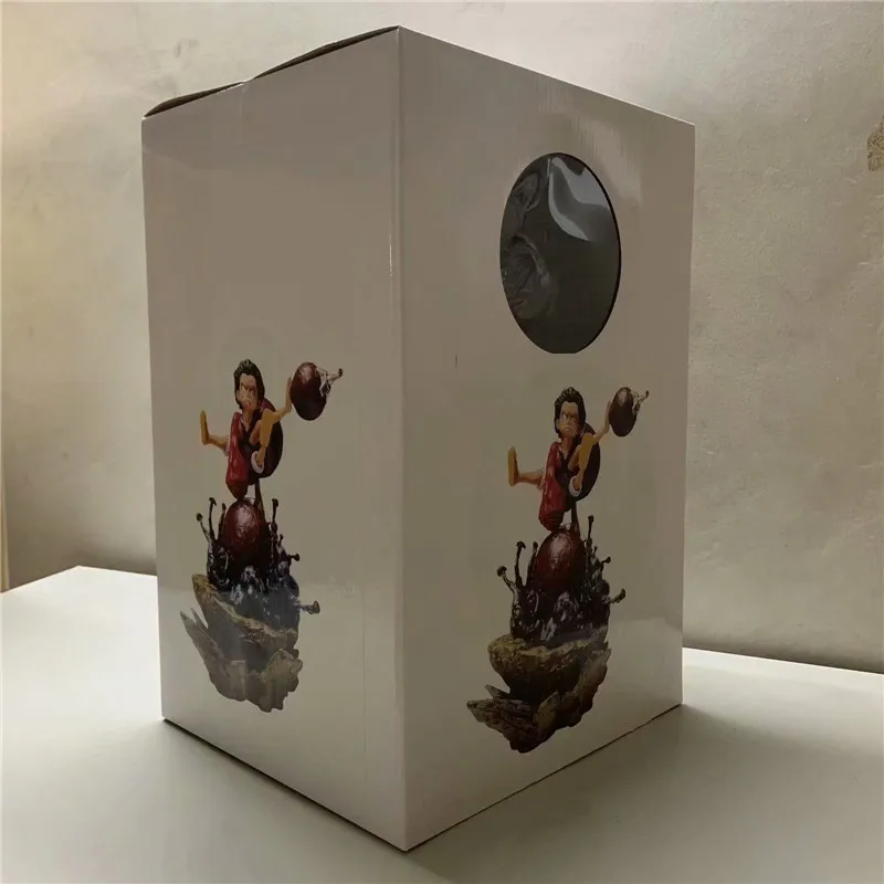 

Anime ONE PIECE GK Monkey D Luffy Statue Bomb cenes Straw Hat Kid Full-Length Portrait GK Action Figure Model Toy BOX 30CM Q742