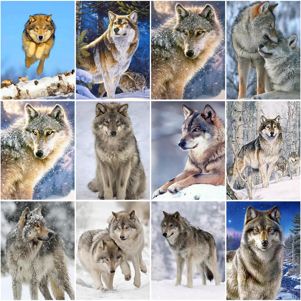 

Beast Puzzles Animal Diamond Mosaic Wolf Home Decor Personalized Gift Diy Painting Cross Stitch Needle Arts Craft Crafts Sewing