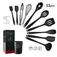 silicone cooking utensils set 10pcs with hook with storage box cooking spatula kitchenware kitchen accessories