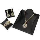 Neovisson элегантные Алжир Свадебные Ювелирные наборы для женщин, серьги ожерелье, нержавеющая сталь, Браслет-манжета Арабский Браслет Золото Цвет Bijoux (украшения своими руками) невесты подарок