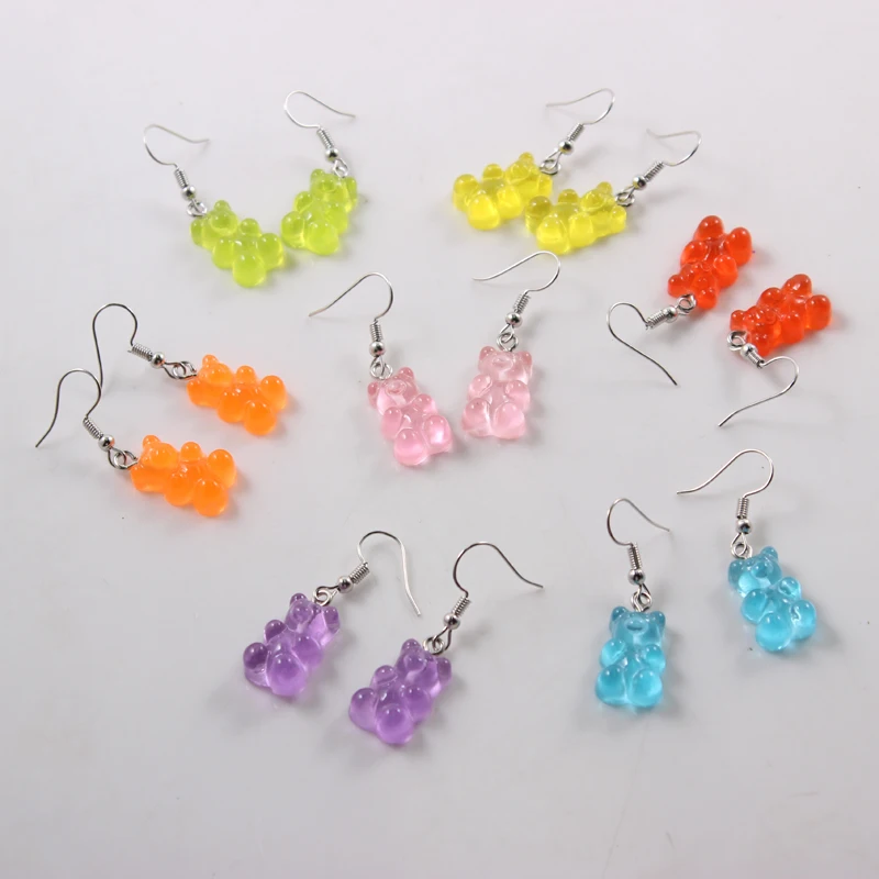 1 пара Модные Цветные Серьги капельки из смолы для женщин японские корейские