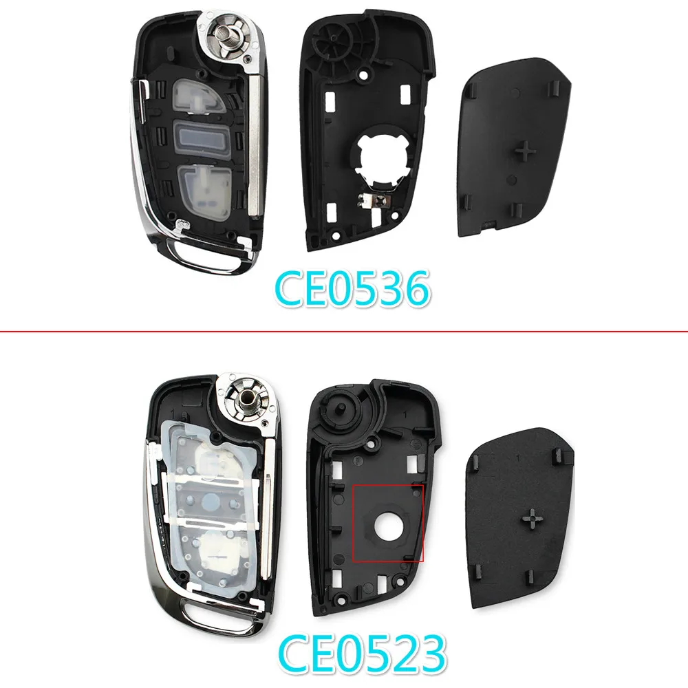 

KEYYOU 2 Buttons Modified Filp Car Key Remote Key Shell Case For Citroen C2 C3 C4 C5 C6 C8 Auto Key Replacement CE0523/CE0536