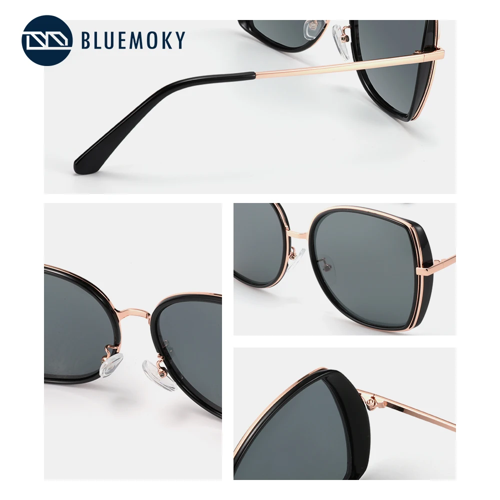 Женские солнцезащитные очки BLUEMOKY зеркальные Поляризационные солнечные в