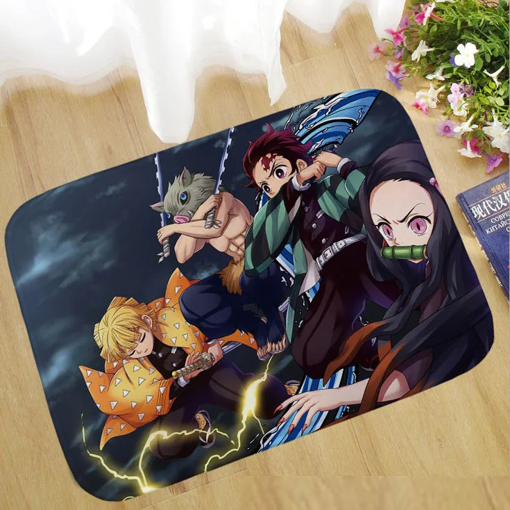 Аниме Kimetsu No Yaiba Kamado Tanjirou коврик для дверей кружка манга плюшевый напольный ковер
