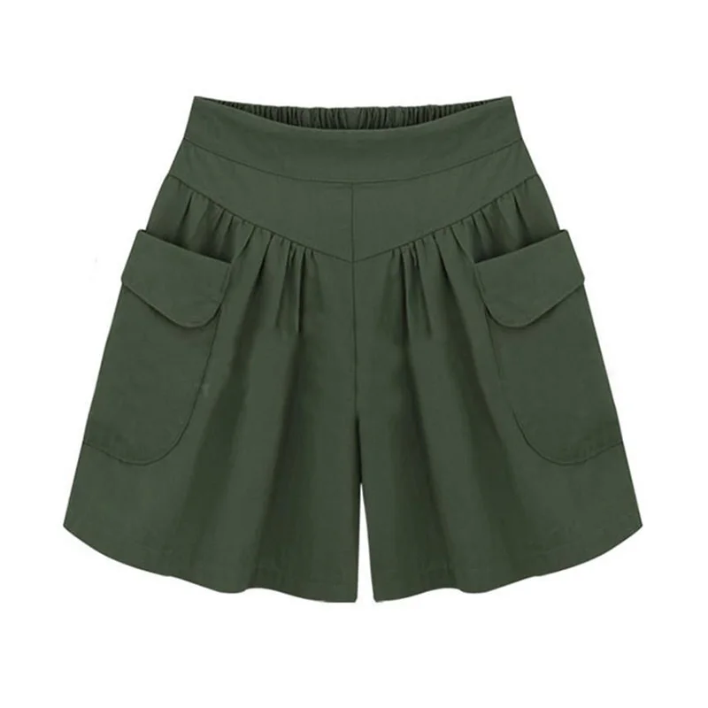 Шорты женские повседневные с эластичным поясом мягкие хлопковые свободные