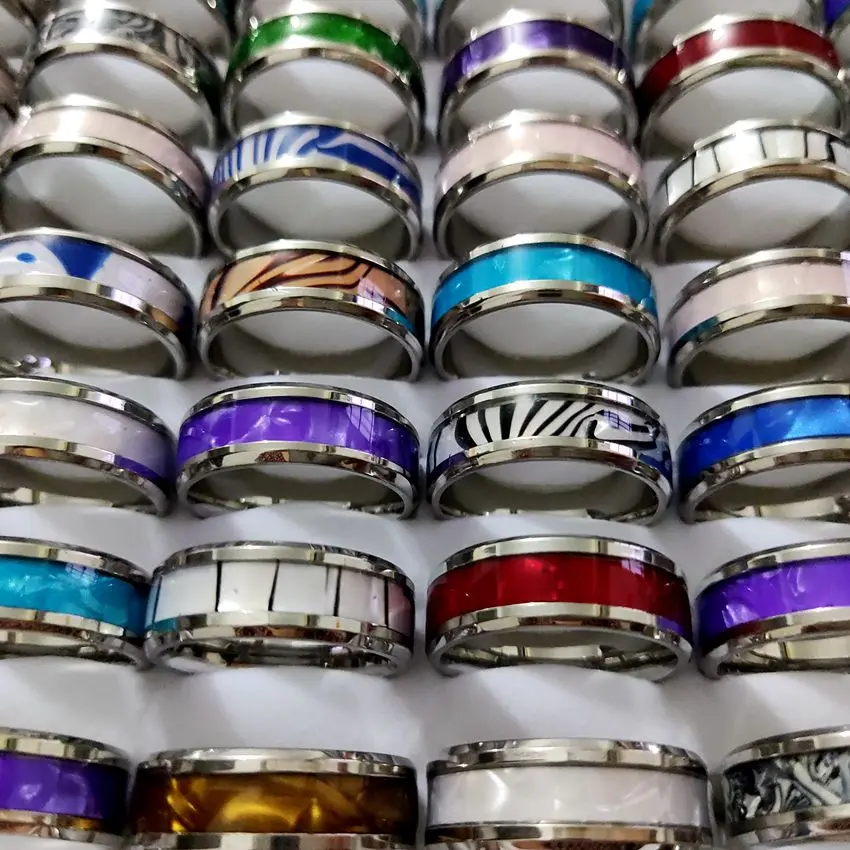25 шт./лот уникальный дизайн высшее Смешанное кольцо из нержавеющей стали в виде