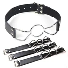 Кожаное кольцо с открытым ртом, кляп, флирт с уплотнительным кольцом, сексуальный бондаж, БДСМ, ролевые игры и эротические игры для взрослых, интимные игрушки для женщин пар