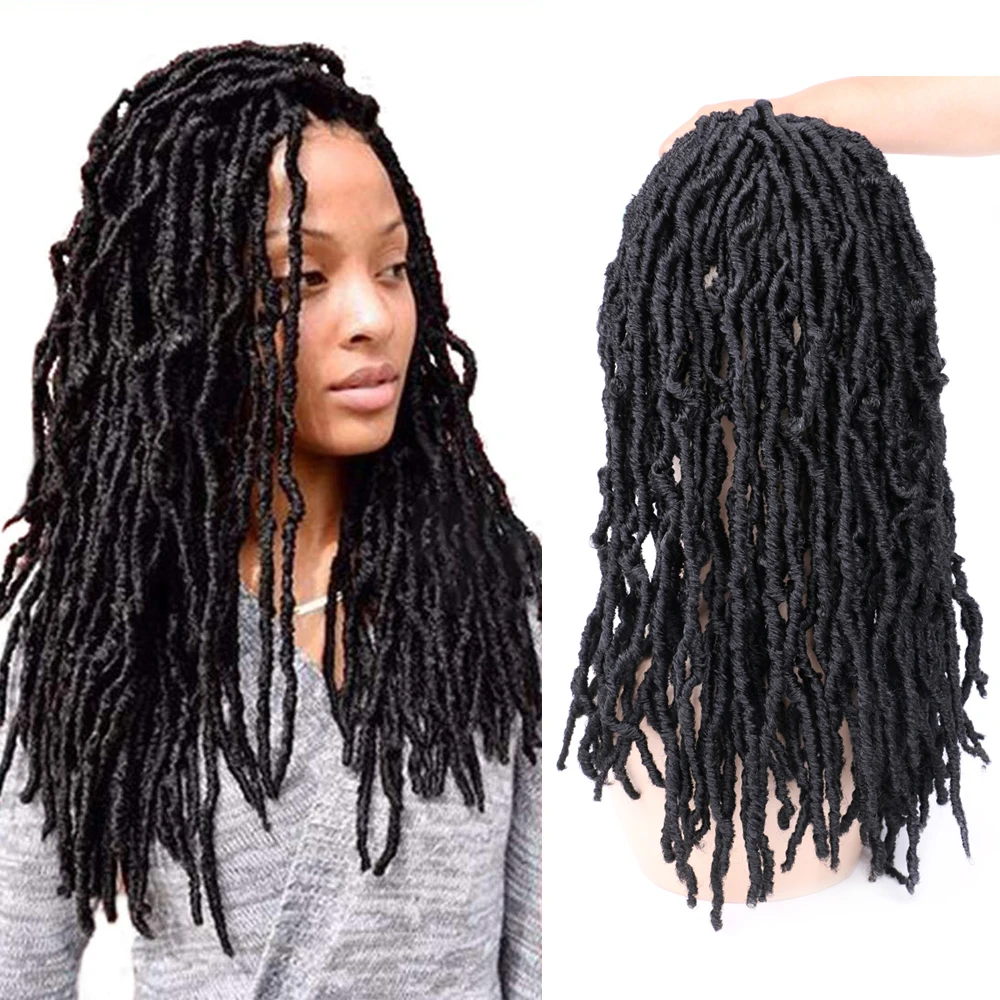 DAIRESS 18 &quotNu Locs крючком косы дреды расширение 21 корни искусственные локоны в стиле